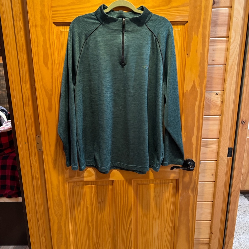 Green Quarter-Zip Pullover